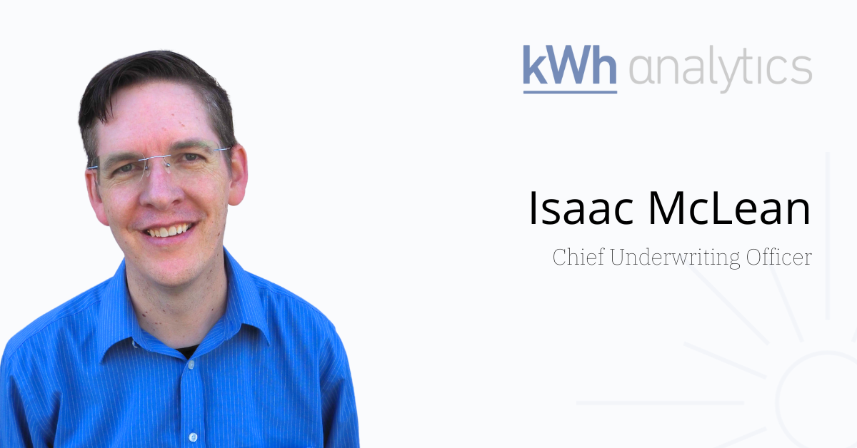 kWh Analytics appoints Isaac McLean Chief Underwriting Officer