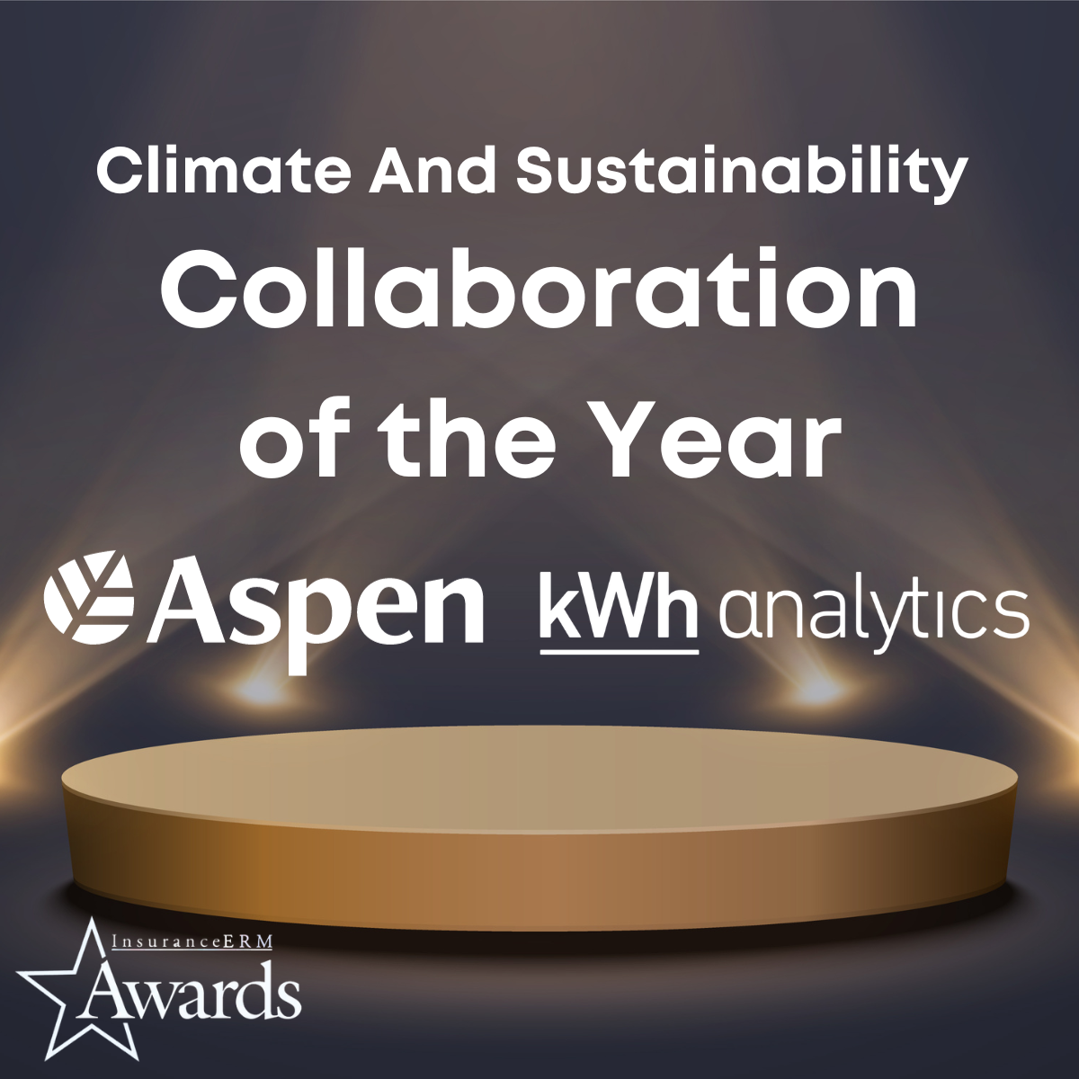 Climate and sustainability collaboration of the year: kWh Analytics and Aspen